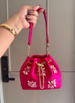 SATIN BUCKET BAGS
