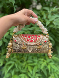 GAJ GHUNGROO BRASS CLUTCH BAG