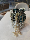 MIRROR VELVET POTLI BAGS