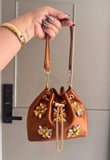 SATIN BUCKET BAGS