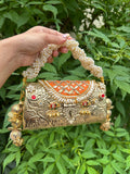 GAJ GHUNGROO BRASS CLUTCH BAG