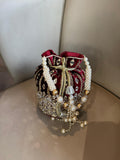 MIRROR VELVET POTLI BAGS