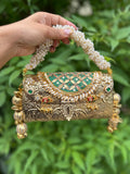 GAJ GHUNGROO BRASS CLUTCH BAG