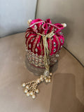 MIRROR VELVET POTLI BAGS