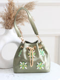 SATIN BUCKET BAGS
