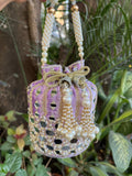 MIRROR VELVET POTLI BAGS
