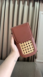 RATTAN PHONE SLING BAG