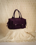 SUEDE TRAVEL DUFFLE BAG