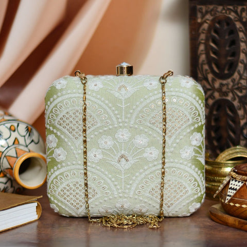 CHIKANKARI CLUTCH – the_purse_outlet